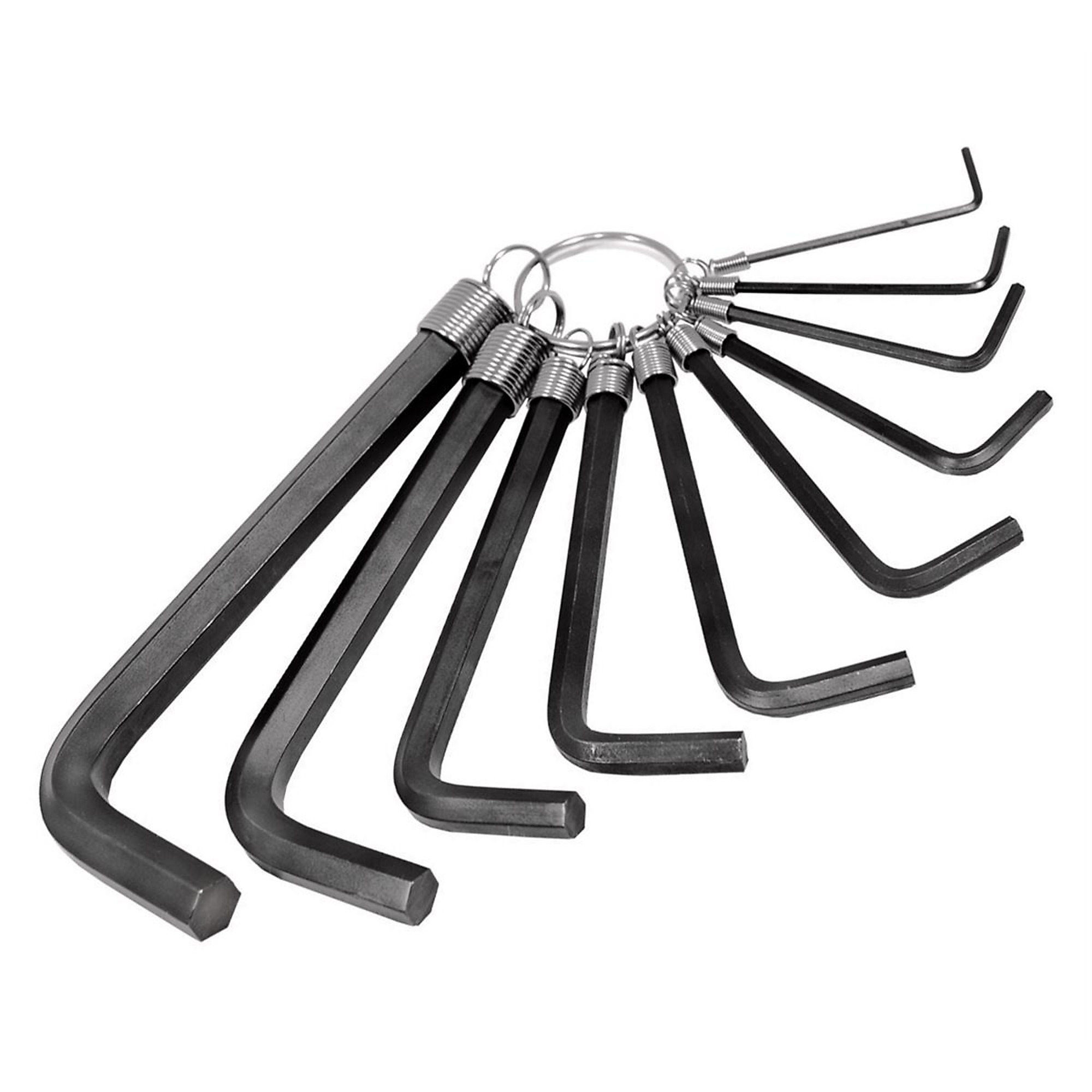 K Tool International Hex Key Set — 10-Pc., SAE 1/16in. to 3/8in., Chamfered Ends, Model# KTI71420